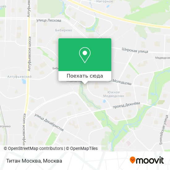 Карта Титан Москва