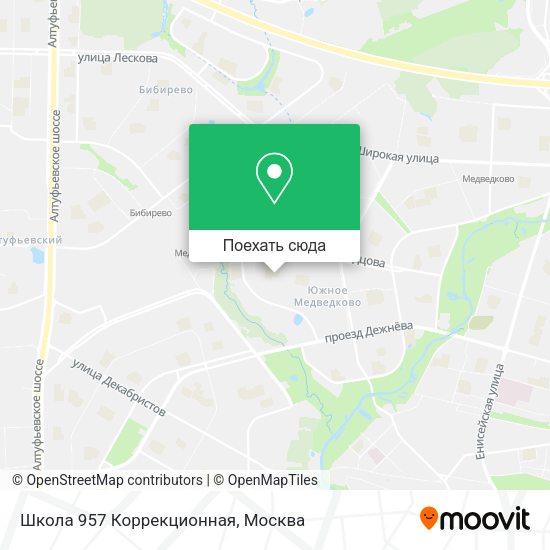 Карта Школа 957 Коррекционная