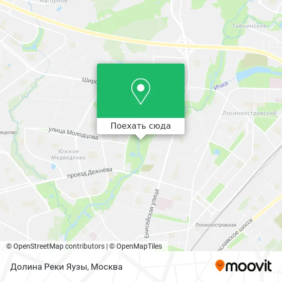 Карта Долина Реки Яузы