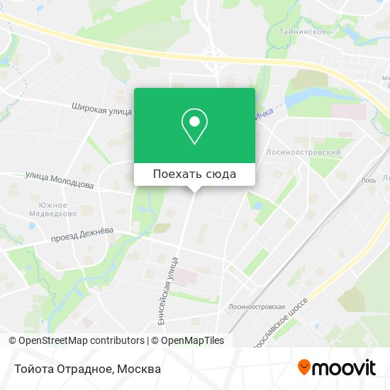 Карта Тойота Отрадное