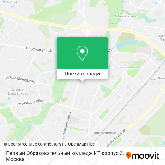 Карта Первый Образовательный колледж ИТ корпус 2