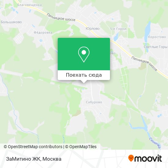 Карта ЗаМитино ЖК