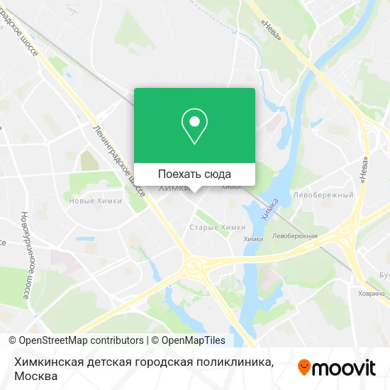 Карта Химкинская детская городская поликлиника