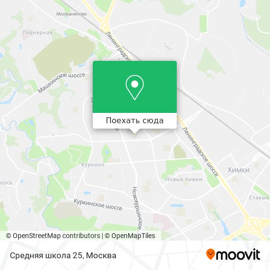 Карта Средняя школа 25