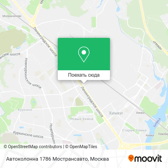 Карта Автоколонна 1786 Мострансавто