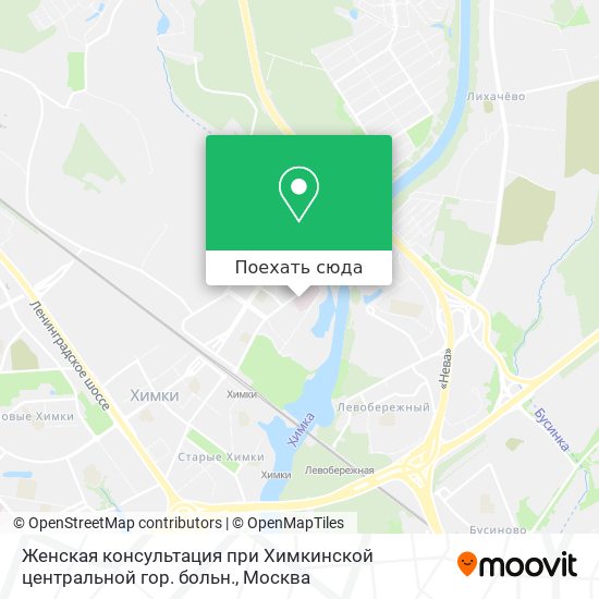 Карта Женская консультация при Химкинской центральной гор. больн.
