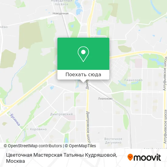 Карта Цветочная Мастерская Татьяны Кудряшовой