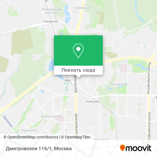Карта Дмитровское 116/1