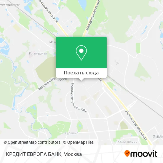 Карта КРЕДИТ ЕВРОПА БАНК