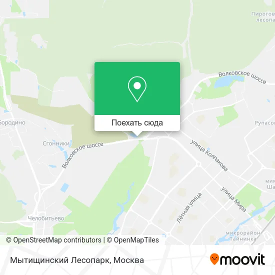 Карта Мытищинский Лесопарк