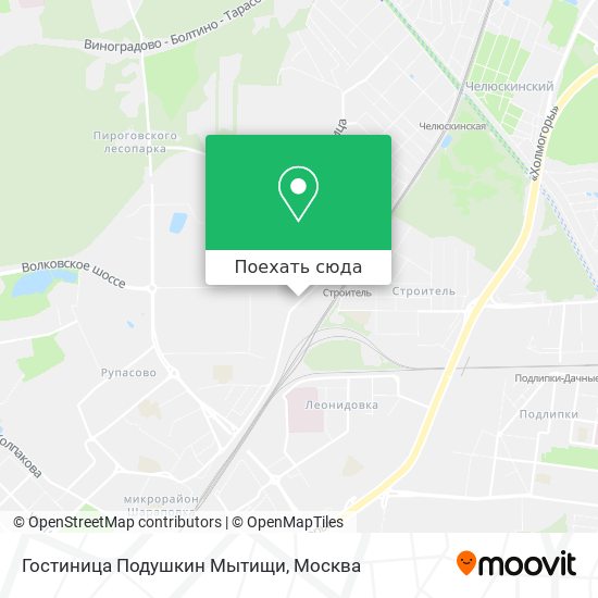 Карта Гостиница Подушкин Мытищи