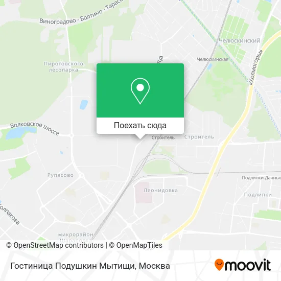 Карта Гостиница Подушкин Мытищи