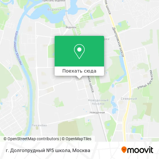 Карта г. Долгопрудный №5 школа