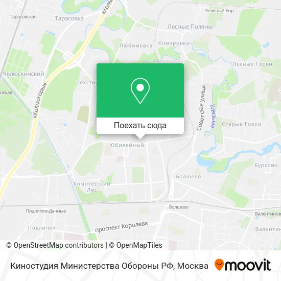 Карта Киностудия Министерства Обороны РФ