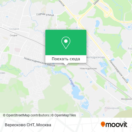 Карта Вересково СНТ