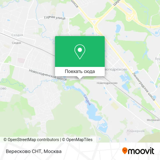 Карта Вересково СНТ