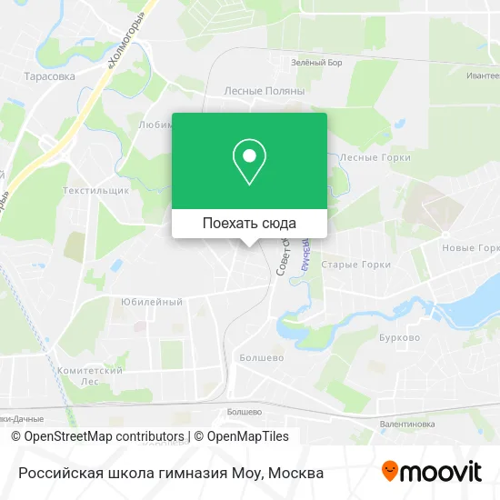 Карта Российская школа гимназия Моу