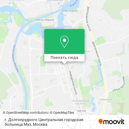 Карта г. Долгопрудного Центральная городская больница Муз