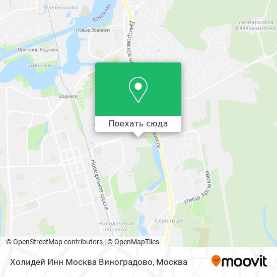 Карта Холидей Инн Москва Виноградово