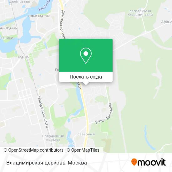 Карта Владимирская церковь
