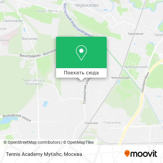 Карта Tennis Academy Mytishc