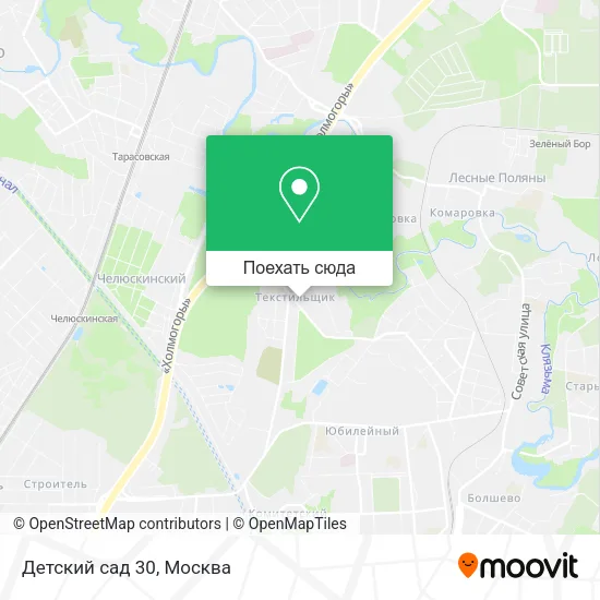 Карта Детский сад 30