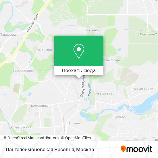Карта Пантелеймоновская Часовня