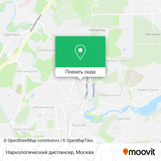 Карта Наркологический диспансер