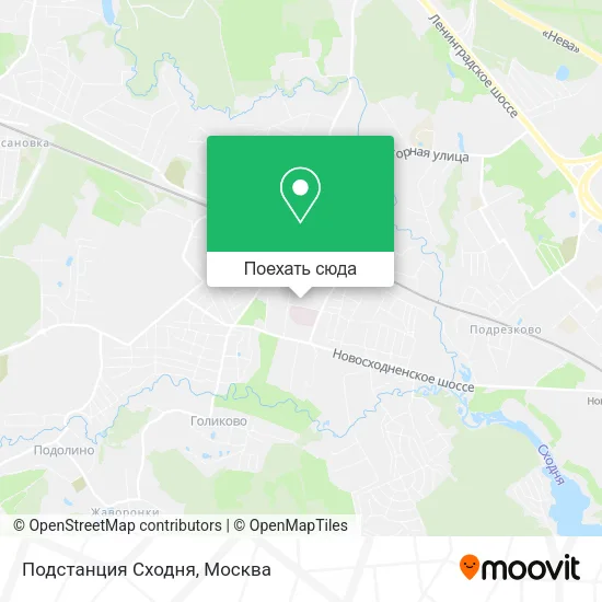 Карта Подстанция Сходня