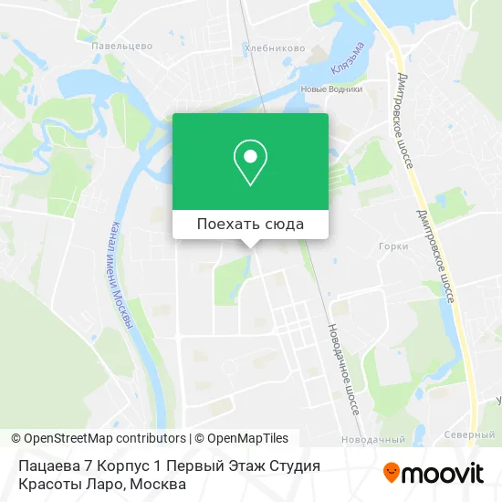 Карта Пацаева 7 Корпус 1 Первый Этаж Студия Красоты Ларо