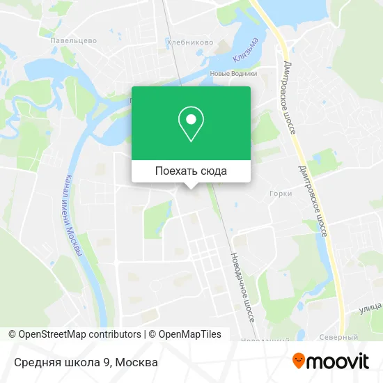 Карта Средняя школа 9