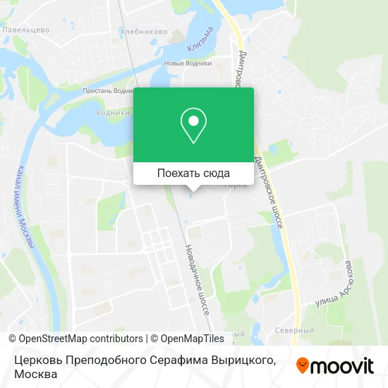 Карта Церковь Преподобного Серафима Вырицкого