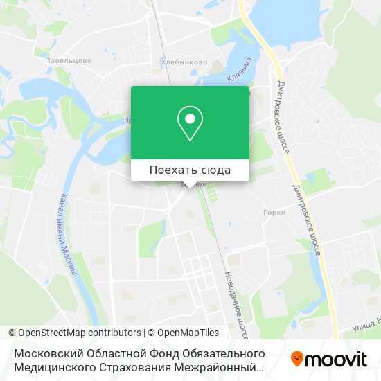Карта Московский Областной Фонд Обязательного Медицинского Страхования Межрайонный филиал # 1