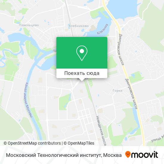 Карта Московский Технологический институт