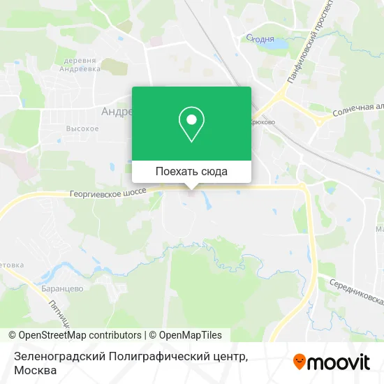 Карта Зеленоградский Полиграфический центр