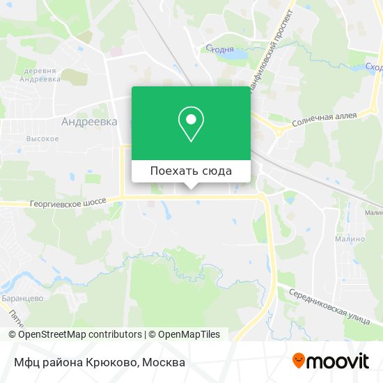 Карта Мфц района Крюково