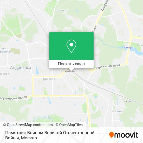 Карта Памятник Воинам Великой Отечественной Войны