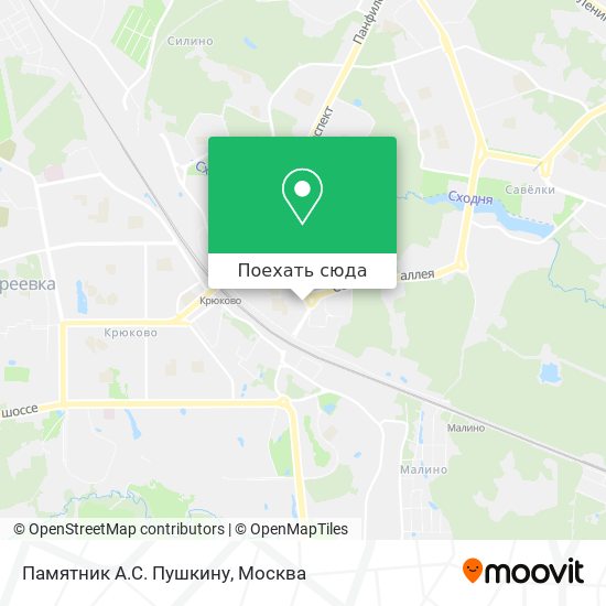 Карта Памятник А.С. Пушкину