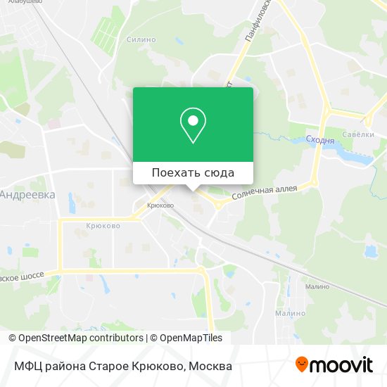 Карта МФЦ района Старое Крюково