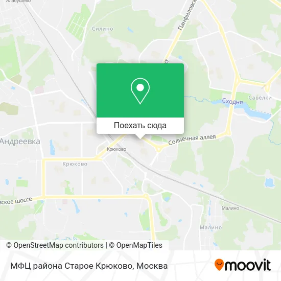 Карта МФЦ района Старое Крюково