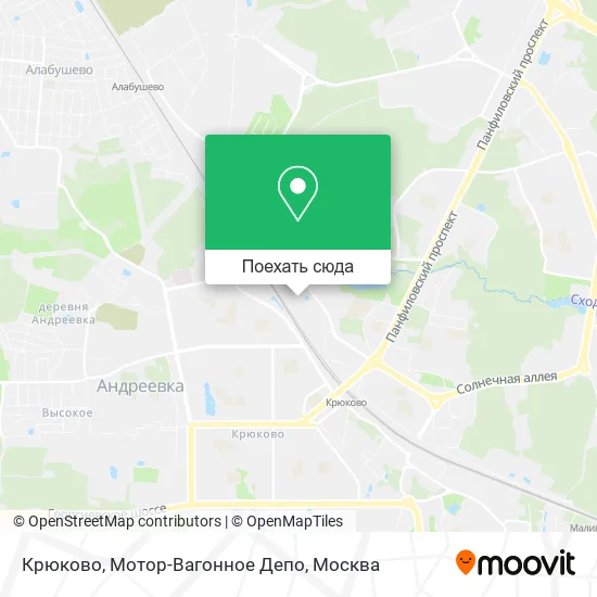 Карта Крюково, Мотор-Вагонное Депо