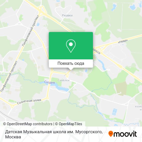 Карта Детская Музыкальная школа им. Мусоргского