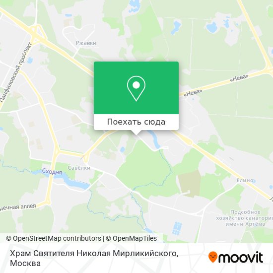 Карта Храм Святителя Николая Мирликийского