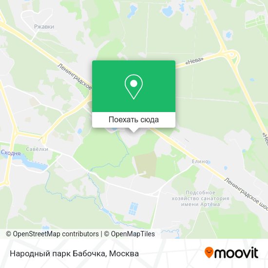 Карта Народный парк Бабочка
