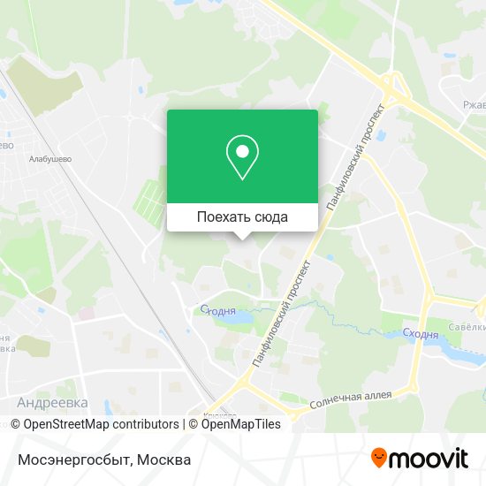 Карта Мосэнергосбыт