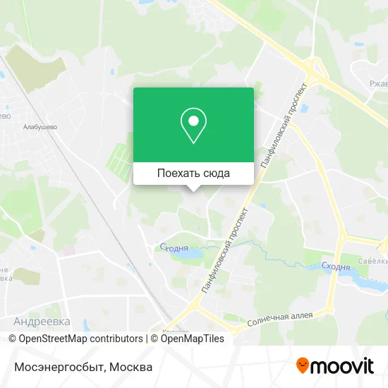 Карта Мосэнергосбыт