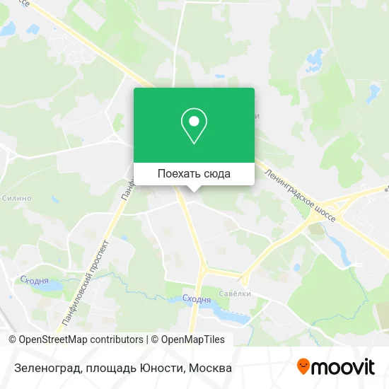 Карта Зеленоград, площадь Юности