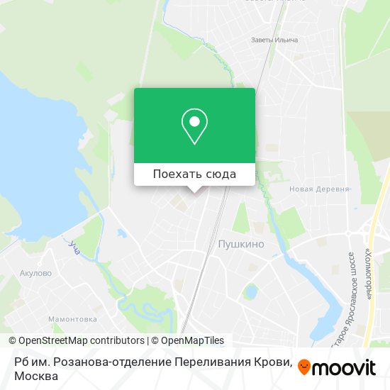 Карта Рб им. Розанова-отделение Переливания Крови