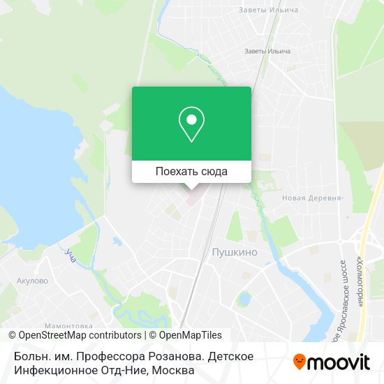 Карта Больн. им. Профессора Розанова. Детское Инфекционное Отд-Ние