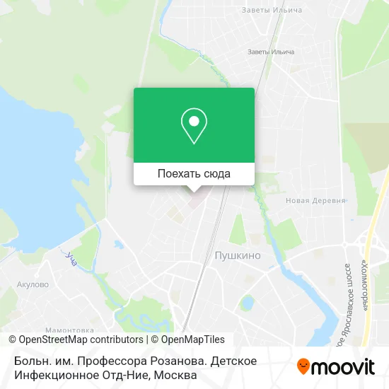 Карта Больн. им. Профессора Розанова. Детское Инфекционное Отд-Ние